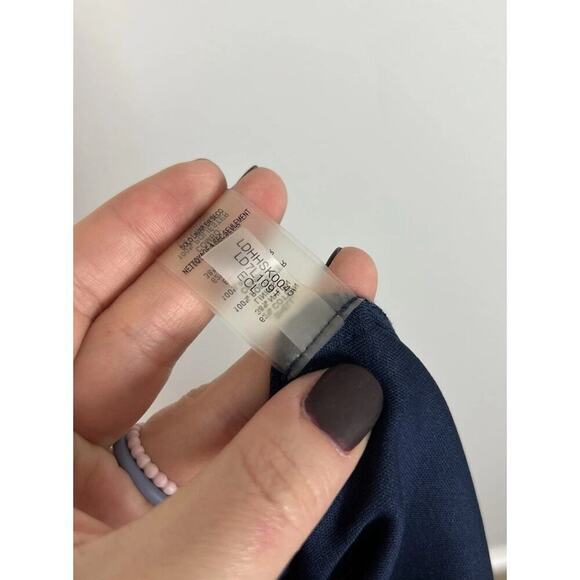 NWT Karl Lagerfeld Navy Blue Sheath Mini Dress Lace Overlay Scalloped Size 8 Wms - Picture 5 of 6